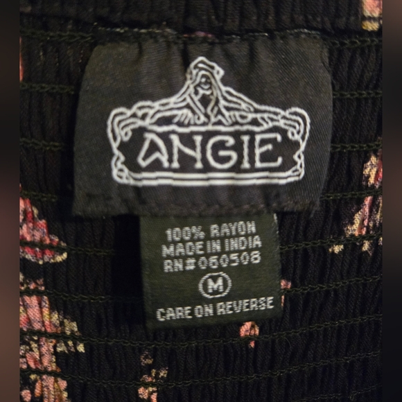 NWT | Angie | Women's Boho Smocked Floral Maxi Dress | Size: M - Picture 13 of 14